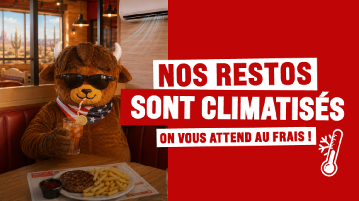 Nos restos sont climatisés