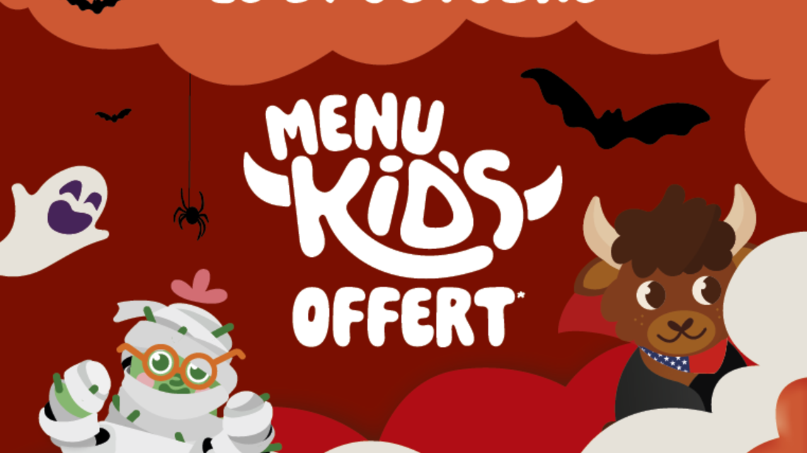 Menu Kids offert pour les enfants déguisés