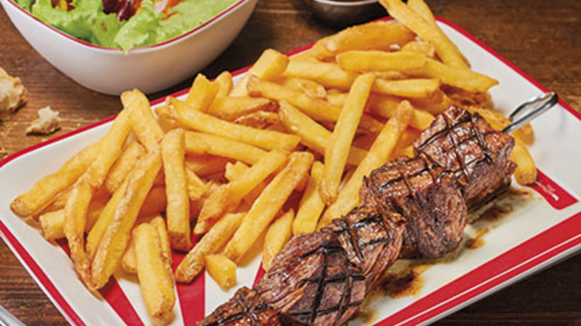 Brochette de bison mariné