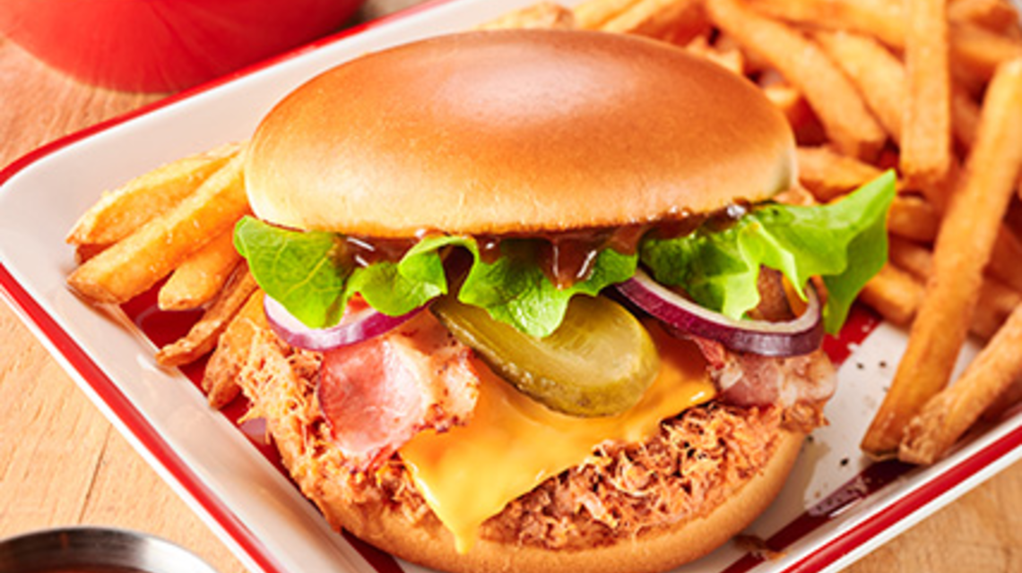 Barbecue pork burger