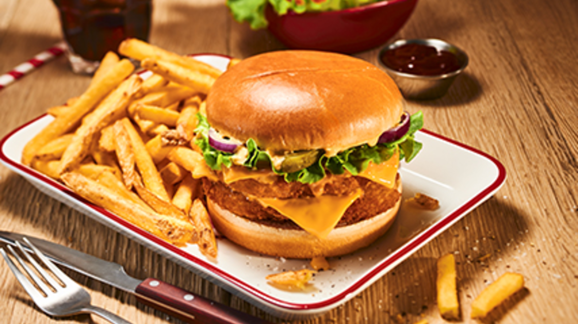 Double cheeseburger veggie