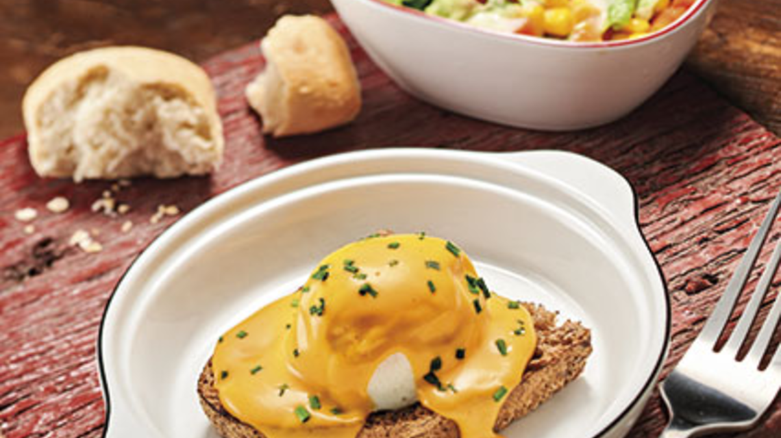 Œuf poché au cheddar