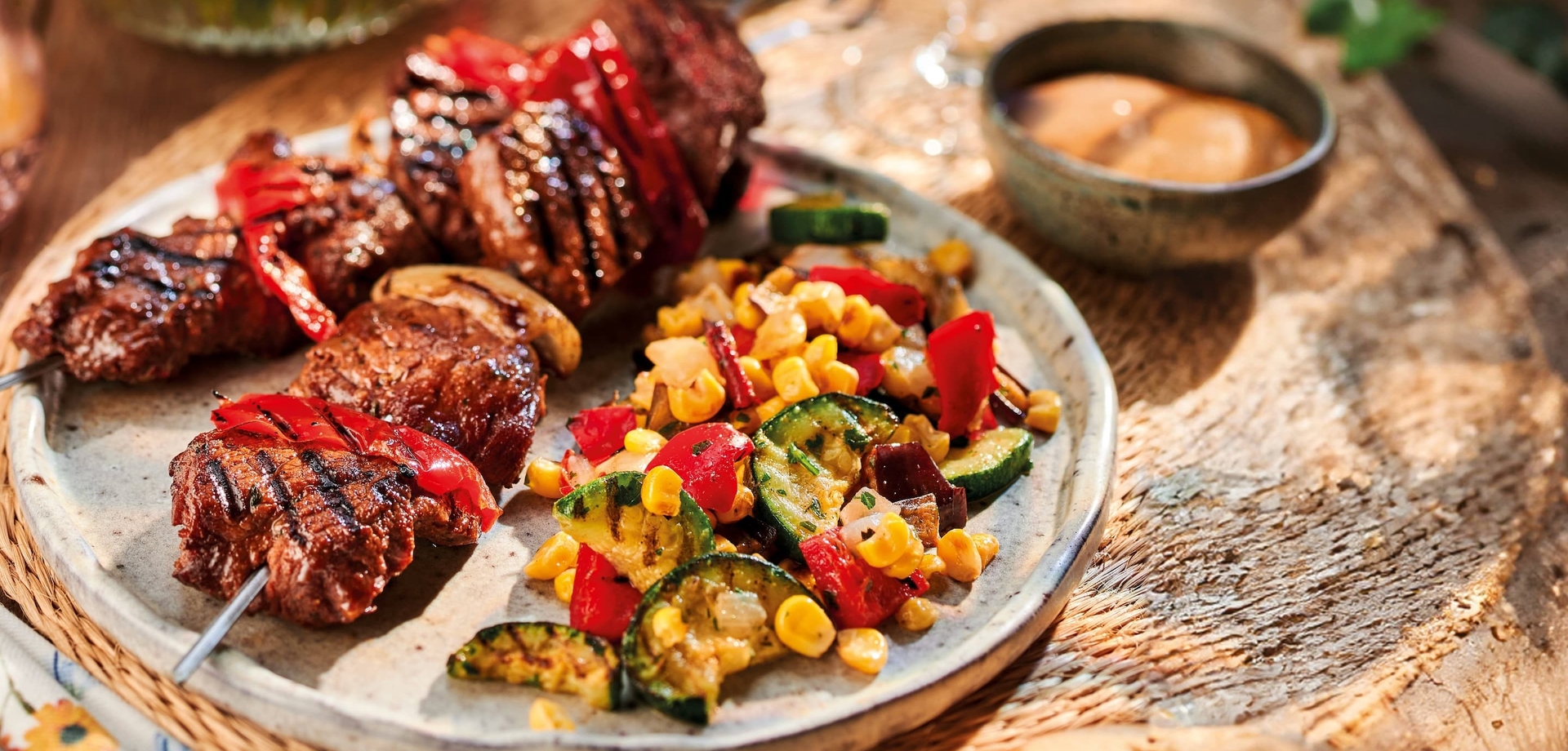 Double brochettes de bœuf