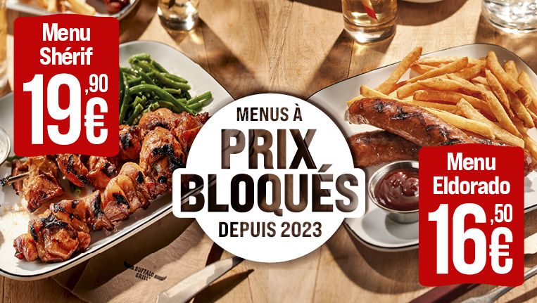 Menus à prix bloqués