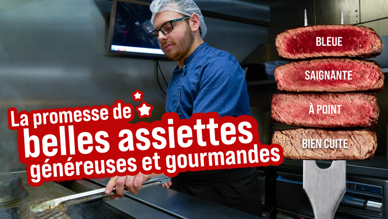 La promesse de belles assiettes généreuses et gourmandes