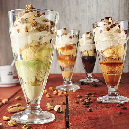 Liégeois chocolat, caramel ou café
