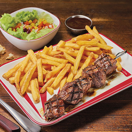 Brochette de bison mariné