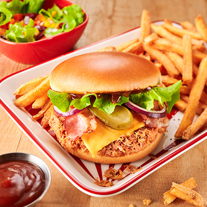 Barbecue pork burger