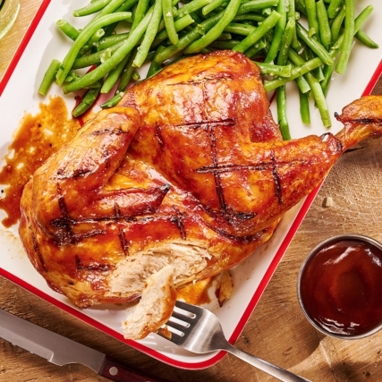 Demi poulet grillé bbq 500g