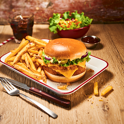 Double cheeseburger veggie