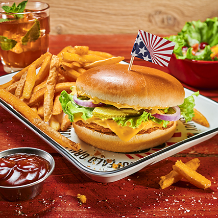 Famous veggie burger