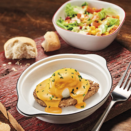 Œuf poché au cheddar