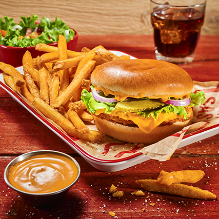 Spicy veggie burger